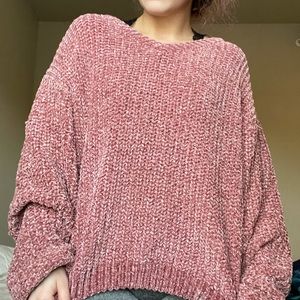Oversized mauve soft sweater